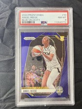 2024 Panini Prizm WNBA Angel Reese Blue Velocity PSA 8 Rookie Trading Card