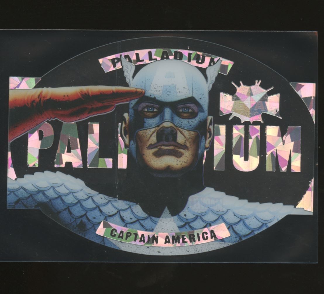 2021 Skybox Spider-Man Marvel Metal Universe Palladium Captain America #33