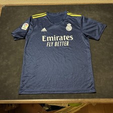 Real Madrid Shirt Vintage Mens Medium La Liga Soccer Jersey Adidas Football Fly