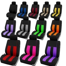 FH Group Striped Universal Fit Car Seat Covers For Truck SUV Van - Full Set