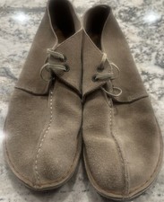 Clarks Desert Trek Boots Sand Suede US Size 9 Pre Owned