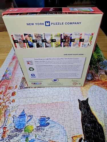 EUC! The New Yorker Jigsaw Puzzle 1000 Pieces "Cat's Eye View" 19.25" x 26.625" - Picture 4 of 7