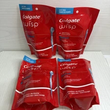 Colgate Max Fresh Wisp Disposable Mini Toothbrush, Peppermint - 24 Count 4 Pack