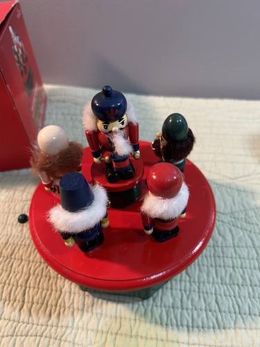 Deluxe Holz Nussknacker Spieluhr Weihnachten Vintage Zeitlose Schätze mit Box - Bild 3 von 9