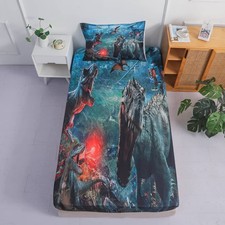 Kids Dinosaur Sheet Sets - Twin Size Boys Dinosaur Bed Set - 3D T-Rex  Trice...