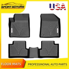 3PCS Floor Mats Liner for 2015-2023 Jeep Cherokee Rubber All Season Front & Rear