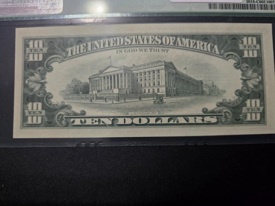 $10 1969 PMG 66 EPQ Federal Reserve Note C 22574272 A  Philadelphia - Image 2 of 3