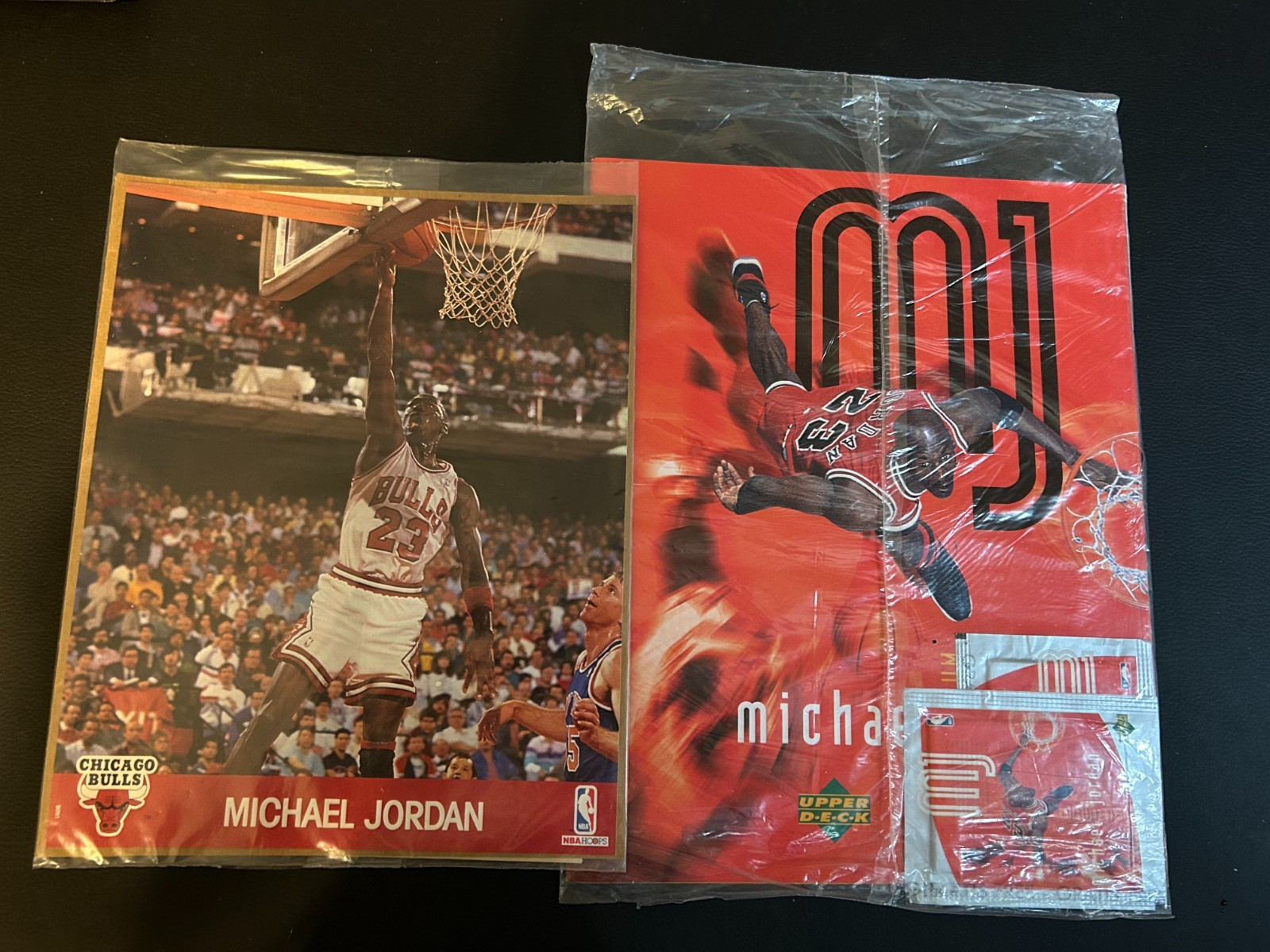 1998 MICHAEL JORDAN STICKER SEALED ALBUM WITH 2 PACKS + SEALED 8X10
