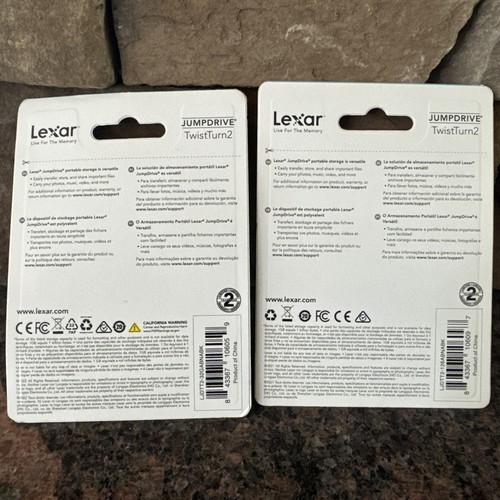 Lexar (3) 128 Go (1) 32 Go USB Flash JumpDrive TwistTurn2 Drive JDTT2-128ABNABK - Photo 4/4