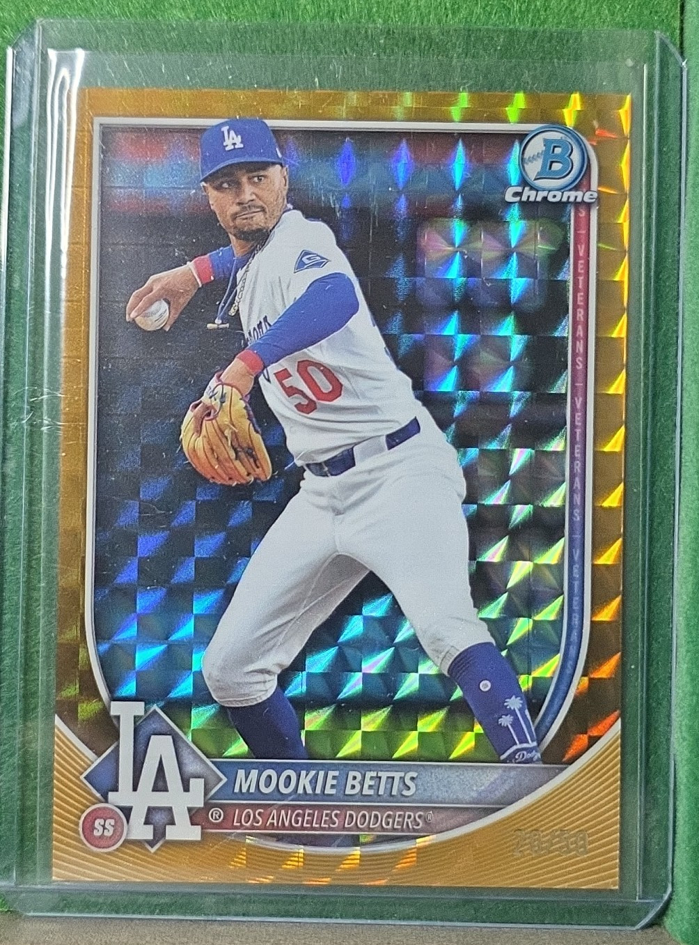 2025 Topps Chrome Mookie Betts Gold Geometric Refractor #/50 Dodgers