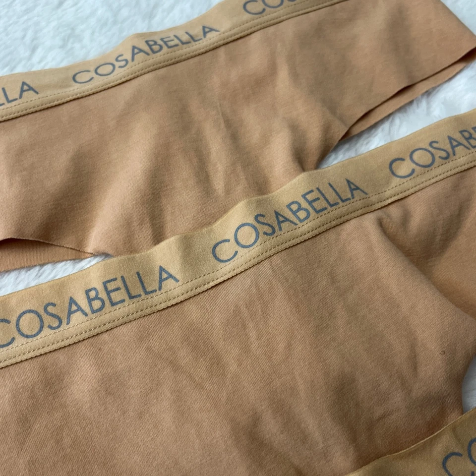 Tanga con logo de Cosabella para mujer talla pequeña Beige Lote de 3 NWOT Foto 3 de 4