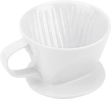#2 Pour Over Coffee Maker Single Cup White Ceramic Coffee Dripper 1 Set Siz...