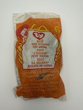 1999 McDonald  s Happy Meal TY Iggy The Iguana Teenie Beanie Baby Sealed 6