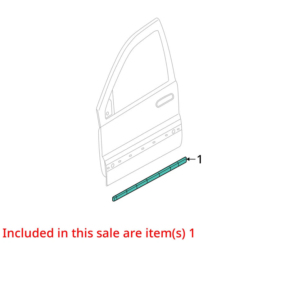 SE ADAPTA A JEEP COMMANDER 2006-2010 MOLDURA DE PUERTA DELANTERA 5JP68RXFAA - NUEVO OEM Foto 3 de 4