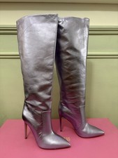 Paris Texas Metallic Violet Stiletto Long Boots Uk 4 Eu 37 BNWT £670