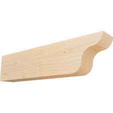 Ekena Millwork 3 1/2W X 6H X 24L Carmel Smooth Rafter Tail Douglas Fir