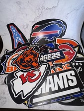 Vintage Retro Lot 24 NFL TEAM Vinyl Decals Stickers Large 7-12"