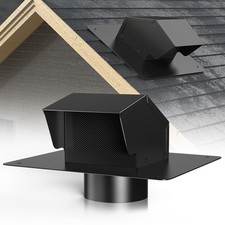 4 in Exhaust Roof Vent with Damper, Sealed Screen  Waterproof Coating Bathroom