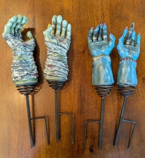 Vintage Halloween Zombie Hands 2 Pairs Yard L...