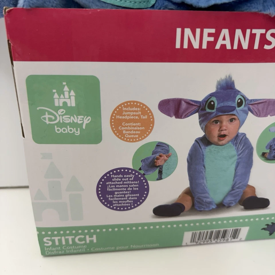 Fantasia de bebê Disney Store Stitch chapéu lilo e ponto pelúcia macia 12-18 M - Imagem 2 de 4