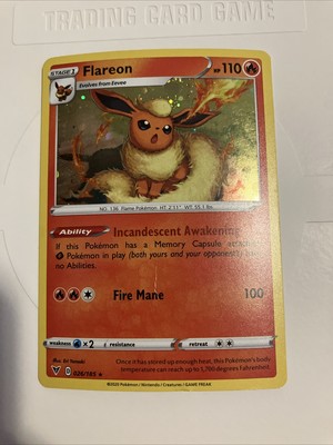 Pokémon TCG Flareon Pokemon Promo 026/185 Cosmos Holo Rare Promo LP-MP