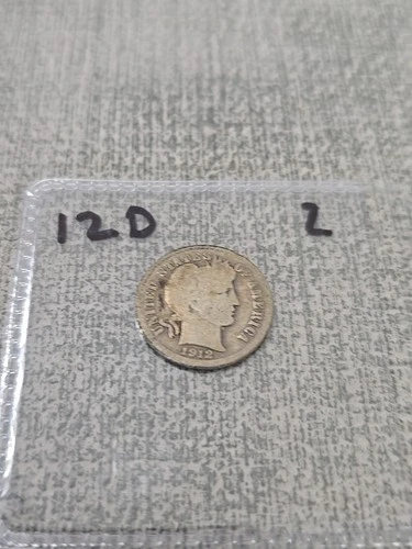 1912 D Barber Silver Dime Listing 2