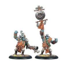 Privateer  Hordes Mk II Trol  Scattergunner Officer & Standard Unit At Pack New