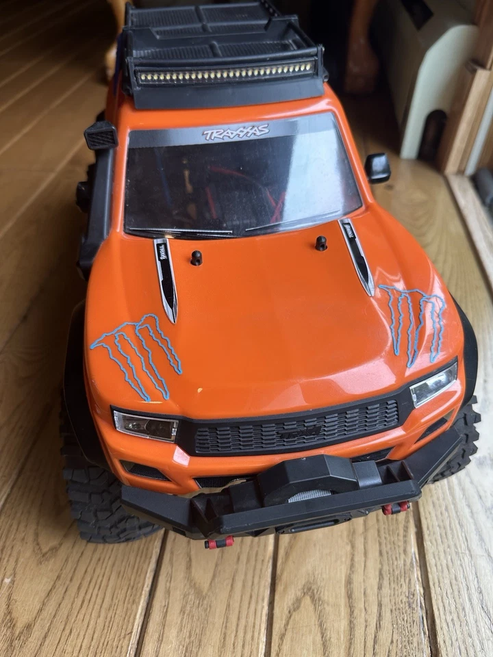 Traxxas Trx4 1/10 Custom Ken Block Monster Energy Body w/ lights RTR Truck 2spd - Image 2 of 4