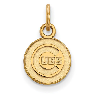 14k Gelbgold Chicago Cubs extra kleiner Anhänger