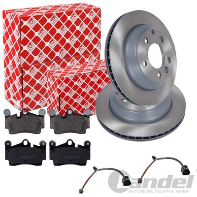 FEBI BREMSSCHEIBEN 330mm + BELÄGE HINTEN passend für Audi Q7 4LB + VW Touareg 7L