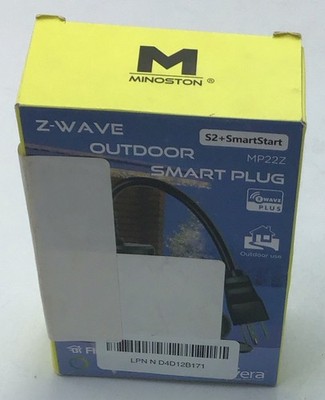 Minoston Z-Wave MP22Z 800 Series 1-way 15A Smart Plug for Outdoor and Indoor