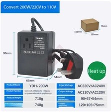 200W Travel Transformer 220V To 110V Power Transformer Voltage Converter
