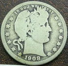 US 1908 Barber Quarter  **