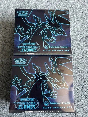 2x Pokemon TCG Phantasmal Flames Pokemon Center Elite Trainer Box ETB - Sealed