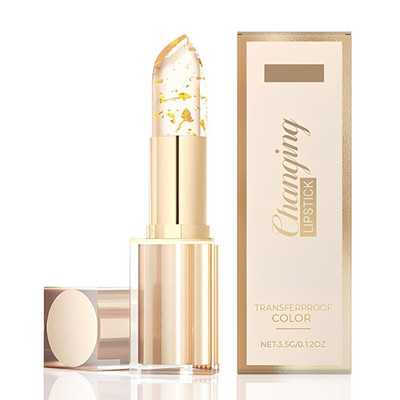 Temperaturänderung Lippenstift 24 Stunden Halt Gold Transparente Lip Balm Lippen