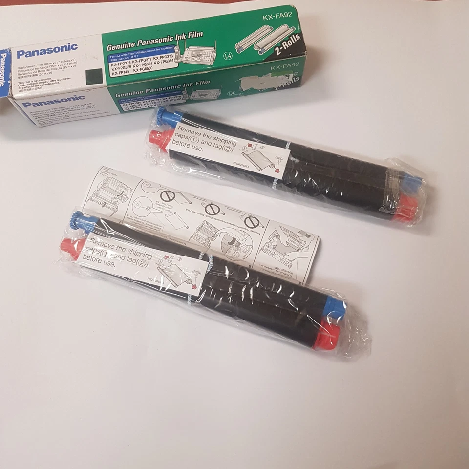 Genuine Panasonic KX-FA92 Plain Paper Fax Ink Film Refill- 2 Opened Rollers - Image 2 of 4