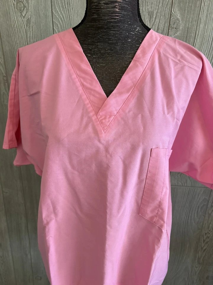 Blusa Médica Estampada Rosa para Mujer Talla L Foto 2 de 4