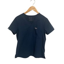 Figs Short Sleeve Technical Collection Blue Scrub Top PO 6823 Style 1000212 Sz S