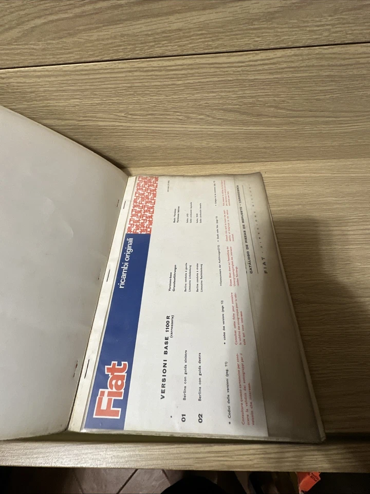 Fiat 1100r Catalogo Ricambi 1966 Prima Edizione - Immagine 4 di 4