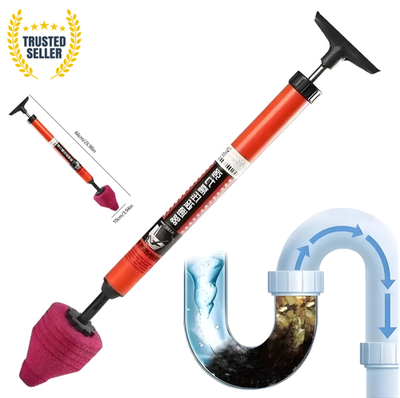 #ad High Pressure Toilet Plunger Air Drain Unclogger Powerful Clog Remover Tool $7.49