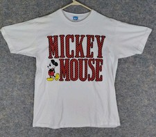 Vintage Disney Mickey Mouse T-shirt size Large Adult 19x26 Single Stitch READ