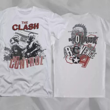 THE CLASH 80s Out of Control White Double Sided All Size SOFT STYLE SHIRT S24