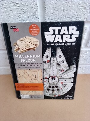 Star Wars INCREDI BUILDS Millennium Falcon Deluxe Buch & Modell Set NEU