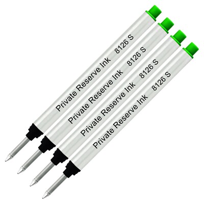 4 Pack - Private Reserve 8126 Capless Rollerball - Green Ink