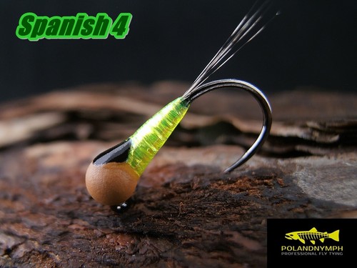10 Spanish Euro Nymph Jig Hooks size 12, 14,16Tungsten Heads - Picture 4 of 10