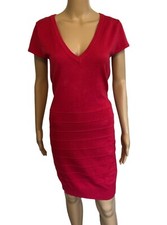 Womens Coral Sheath Sweater Dress Sz M NWT Removable Belt