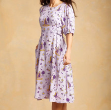 Disney  Her Universe Tangled Rapunzel Puff Sleeve Midi Dress