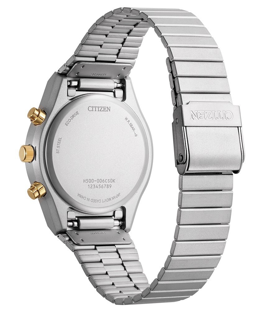 Citizen Eco-Drive AT2544-64E Chronograph Black Analog Gold Tone