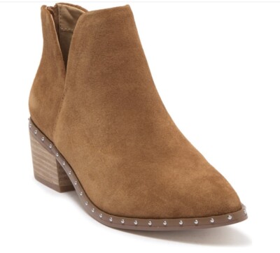 Steve Madden Women's Detected Ankle Booties Size 7.5 Suede Pointed Toe Studded