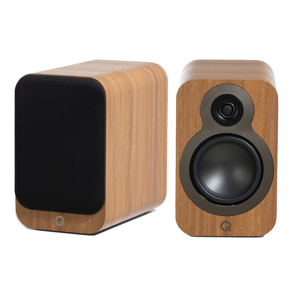 Q Acoustics 3020c Passive Bookshelf Speakers Standmount PAIR 75W Hi-Fi - Pin Oak